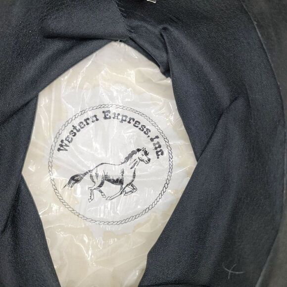 Vtg Mens Hat Cowboy Safari Camo Hunting Adventure Core Cabin Core Green 7 3/8 - Picture 10 of 11